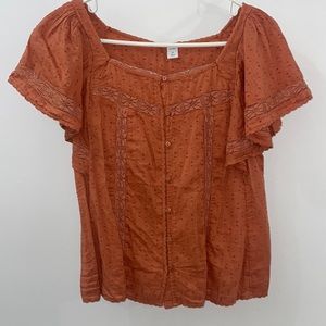 Old navy rust lace top